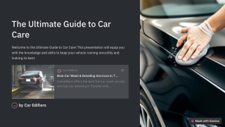 The Ultimate Guide to Car Care