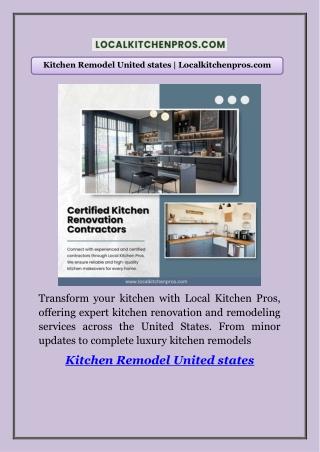 Kitchen Remodel United states | Localkitchenpros.com