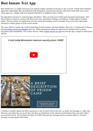Best Inmate Text App