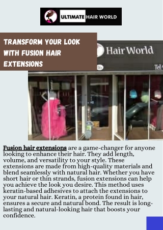 Transform Your Look with Fusion Hair Extensions