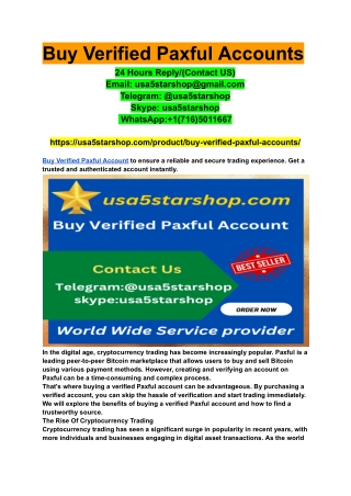 Buy Verified Paxful Accounts