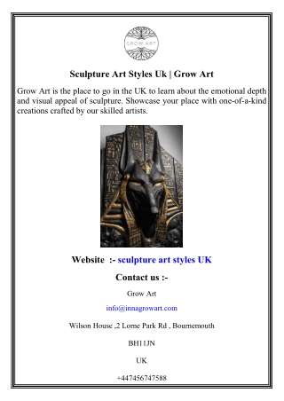 Sculpture Art Styles Uk   Grow Art