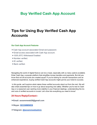 How to Buy Verified Cash App Account in 5 minutes Right Way