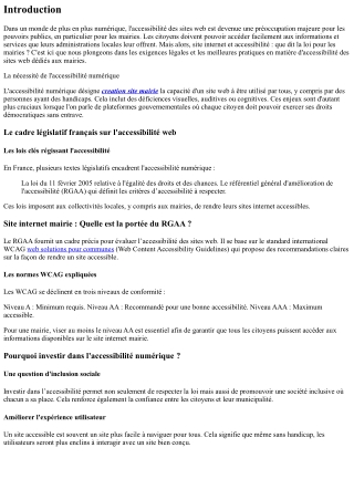 Site internet et accessibilité : que dit la loi pour les mairies ?