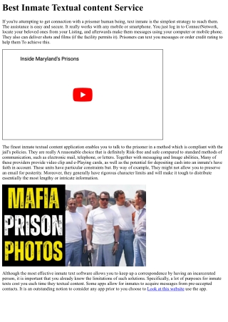 Ideal Inmate Text Service