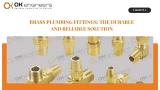 Brass Plumbing Fittings The Durable and Reliable Solution