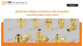 Brass Plumbing Fittings The Durable and Reliable Solution