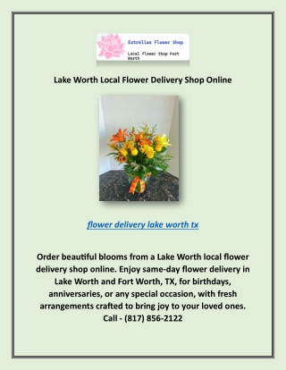 Lake Worth Local Flower Delivery Shop Online