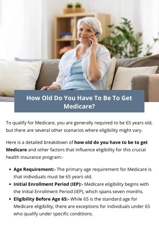 How Old Do You Have To Be To Get Medicare?