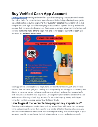 Buy Verified Cash App Account