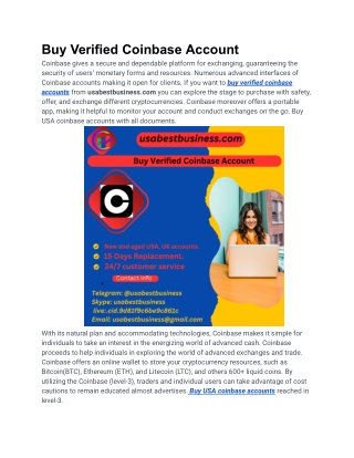 Buy Verified Coinbase Account