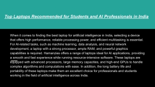 best laptop for artificial intelligence in india