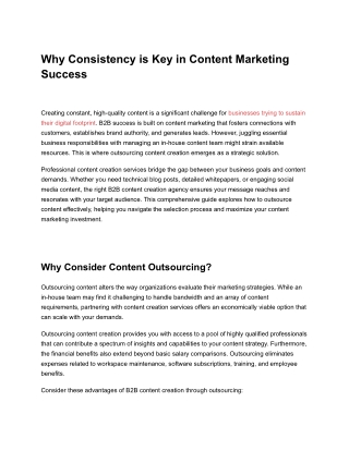Why Consistency is Key in Content Marketing Success