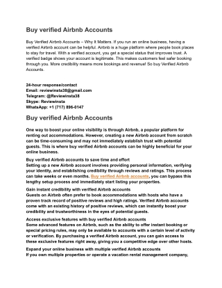 Buy Airbnb Accounts - 100% Secure Account In 2025 USA