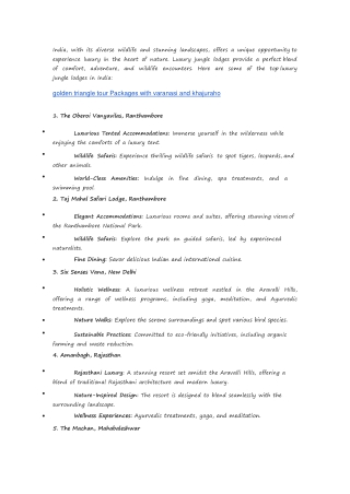 Luxury rajasthan forts and palaces tour packages