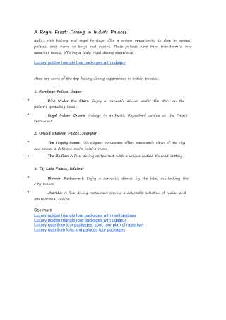 Luxury rajasthan tour packages, spot, tour plan of rajasthan