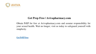 Get Prep Free  Avivapharmacy.com