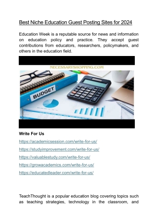 Best Niche Education Guest Posting Sites for 2024