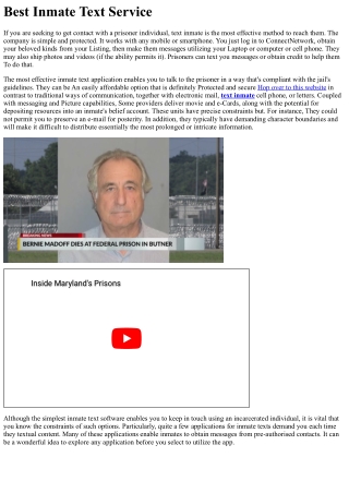 Best Inmate Text Services