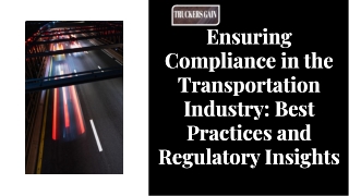Transportation Industry Compliance