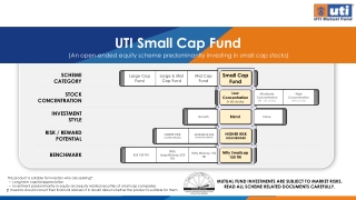 UTI Small Cap Fund NAV - Invest in Small Cap Mutual Funds