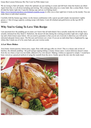 Lemon Delicious For Two