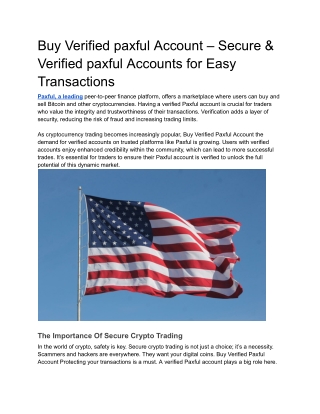Buy Verified paxful Account – Secure & Verified paxful Accounts for Easy Transactions