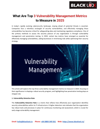 What Are Top 3 Vulnerability Management Metrics to Measure in 2025