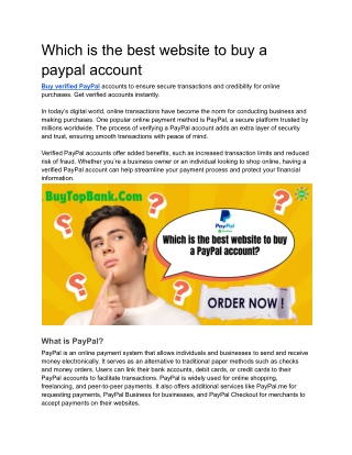 Which is the best website to buy a paypal account