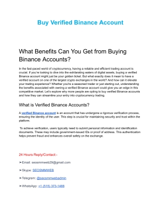 How to Buy Verified  Binance Account