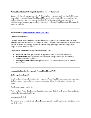 Perma Blend Luxe PMU Pigments  ..