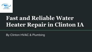 Water heater repair clinton IA