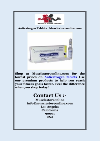 Antiestrogen Tablets | Musclestoreonline.com