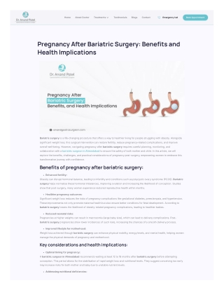 Tip for Safe & Healthy Pregnancy after Bariatric Surgery