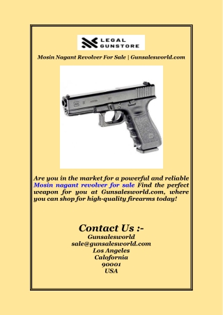 Mosin Nagant Revolver For Sale | Gunsalesworld.com