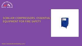 SCBA Air Compressors Essential Equipment for Fire Safety