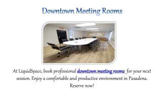 Downtown Meeting Rooms