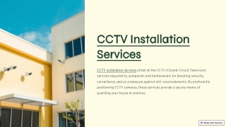 Professional CCTV Installation Services by Buddy's Infotech: Custom Security