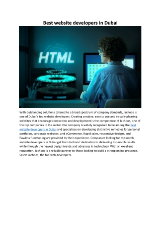 Best website developers in Dubai