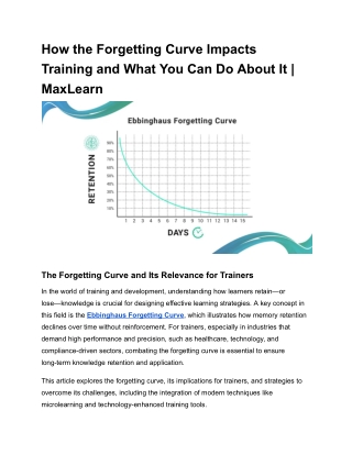 How the Forgetting Curve Impacts Training and What You Can Do About It _ MaxLearn