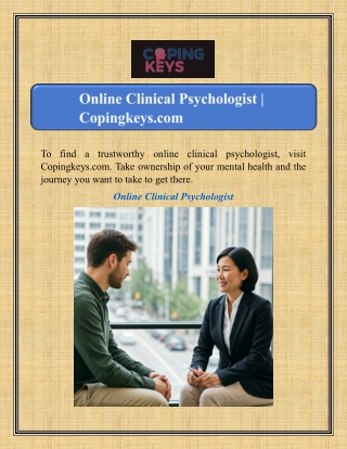 Online Clinical Psychologist | Copingkeys.com
