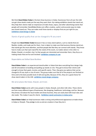 exhibition stand dubai