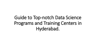 Guide to Top-notch Data Science Programs and Training