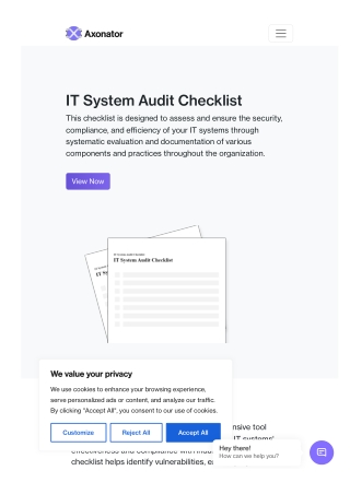 it system audit checklist