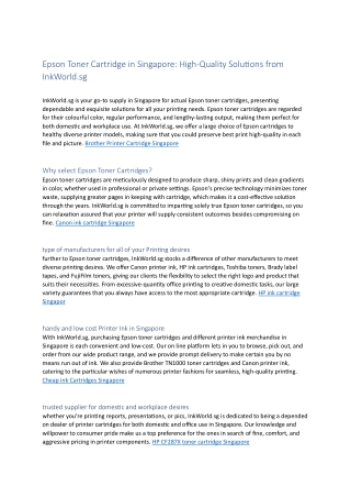 theinksupply Singapore