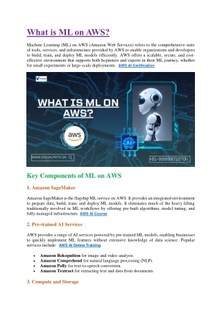 Aws AI Training In Hyderabad | Aws AI Course