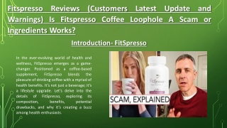 Fitspresso Reviews