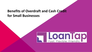 Benefits of Overdraft and Cash Credit for Small Businesses