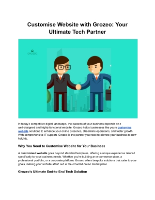 Customise Website with Grozeo: Your Ultimate Tech Partner