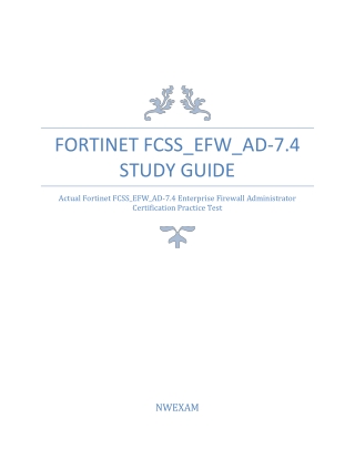 Fortinet FCSS_EFW_AD-7.4 Study Guide